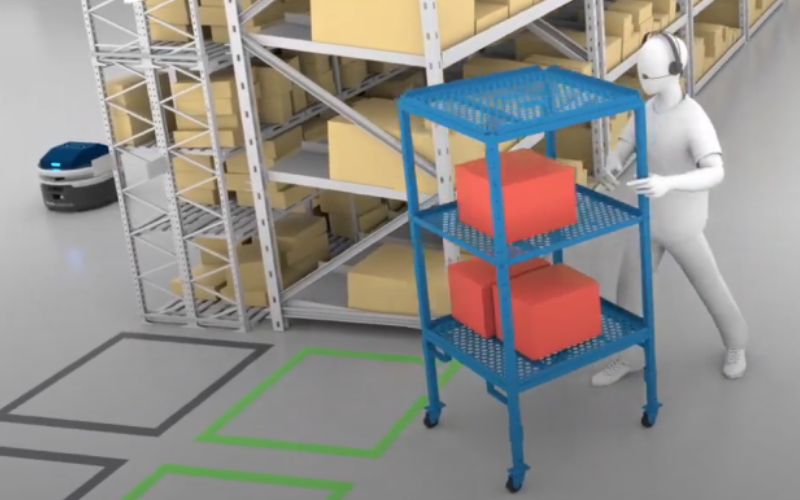 2_Robot AMR Zebra Shelf + Voice Picking